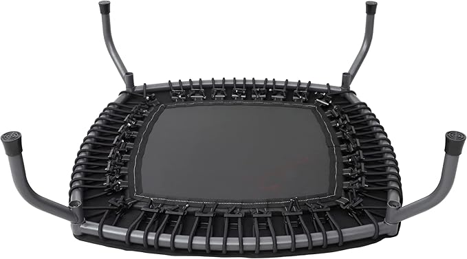 Sunny Health & Fitness Springless Mini Fitness Trampoline ??Premium Adjustable Bungee-Style