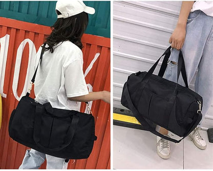 KARRESLY Travel Sports Gym Bag for Women or Men with Wet Pocket and Shoes Compartment for Training