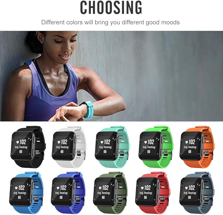 Compatible with Garmin Forerunner 35 Band,Solf Silicone Replacement Bands for Garmin Forerunner 35