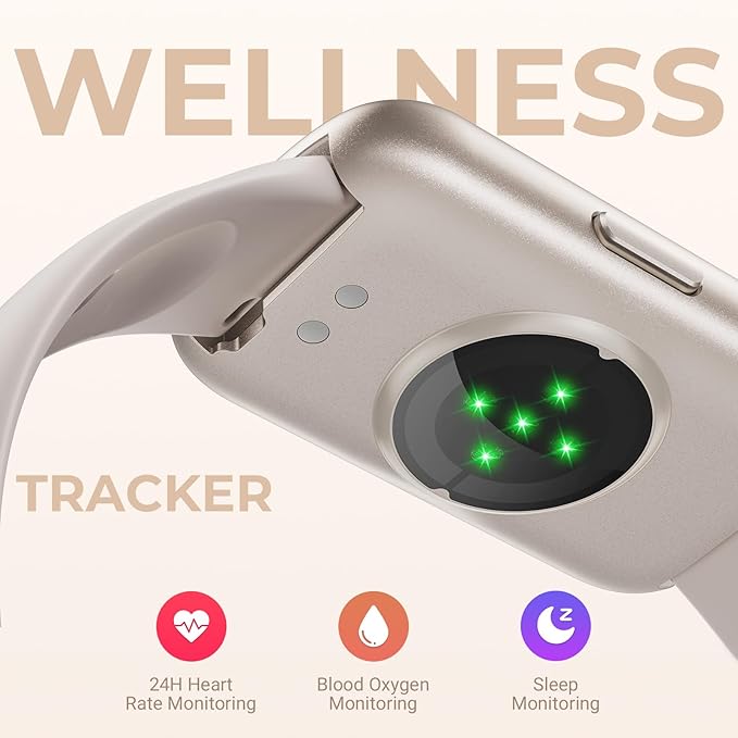 Health Fitness Tracker Smart Watch with 24/7 Heart Rate, Blood Oxygen, Sleep Tracker, Pedometer, 3