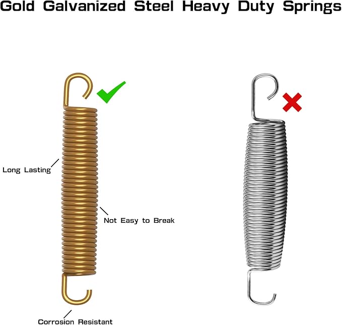 20pcs Trampoline Springs 5.5/6.5 Inch Heavy Duty Galvanized Steel High Tensile Replacement Kit with