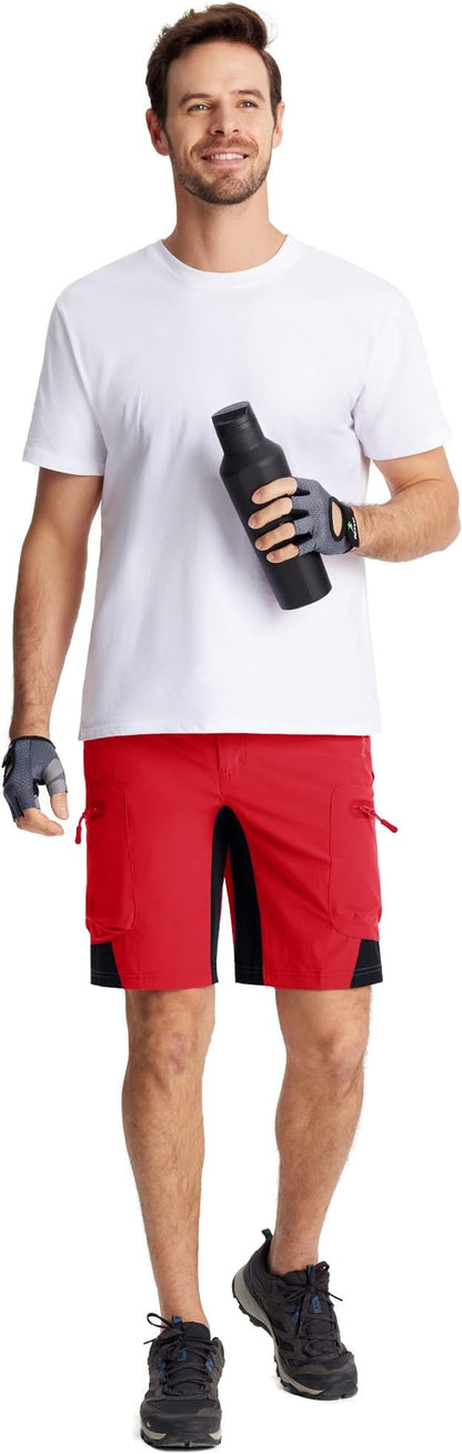 CRYSULLY Men's Hiking Cargo Shorts Outdoor Summer Lightweight Quick Dry Casual Shorts with 5 Pocket