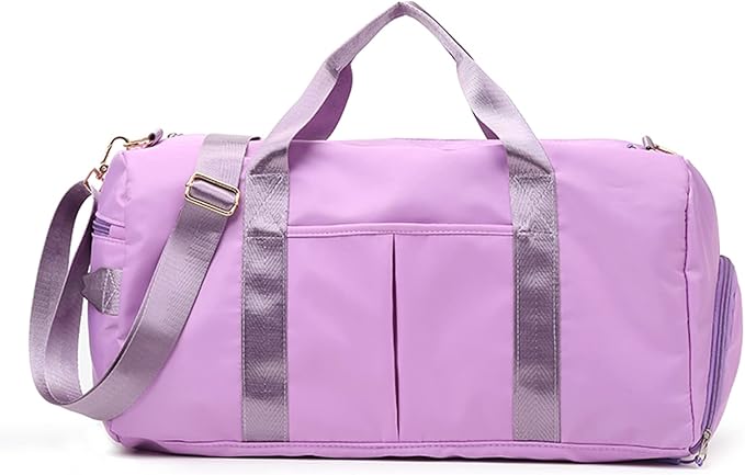 ZUEVI Sports Gym Duffel Bag for Men or Women Waterproof Weekender Travel Bag with Shoes Compartment