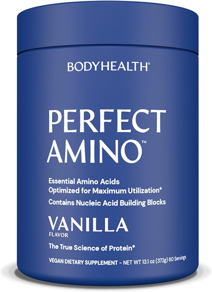 BodyHealth PerfectAmino Powder - BCAA and EAA Powder for Pre and Post Workout - Amino Acid Energy