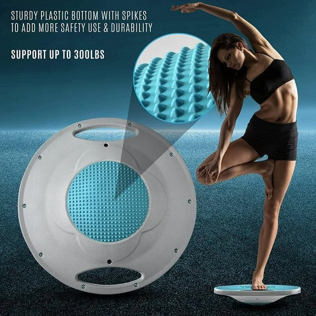 Yes4All Upgraded Wobble Balance Board, 16.34" TPE Non-slip, Stability Board for Home Gym, Standing