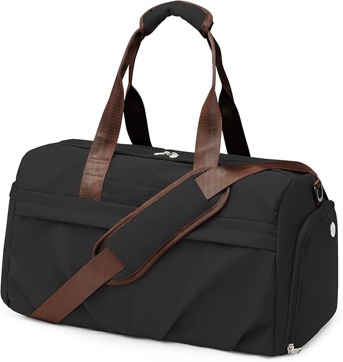Gym Bag for Women Men with Shoe Compartment, Sport Duffel Bag, Waterproof Travel Weekender