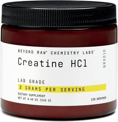 BEYOND RAW Science-Backed Creatine HCl Powder, Lab Grade, for Muscle Strength and Growth, Energy
