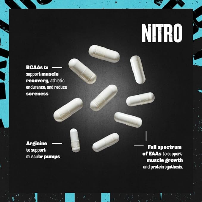 Animal Nitro EAA - Post-Workout Recovery and Repair, Supports Lean Muscle Growth, Complete Spectrum