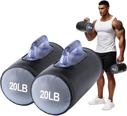 Water Dumbbells, Water Filled Training Dumbbells, Travel Weights Set, Adjustable Weights to 4-30