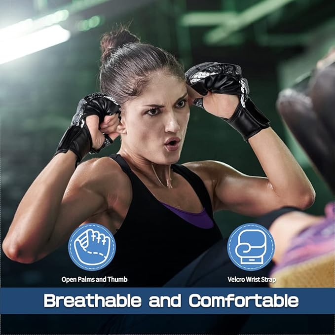 Punch Bag Training Gloves, LangRay MMA Grappling Gloves for Sparring Martial Arts Boxing Training