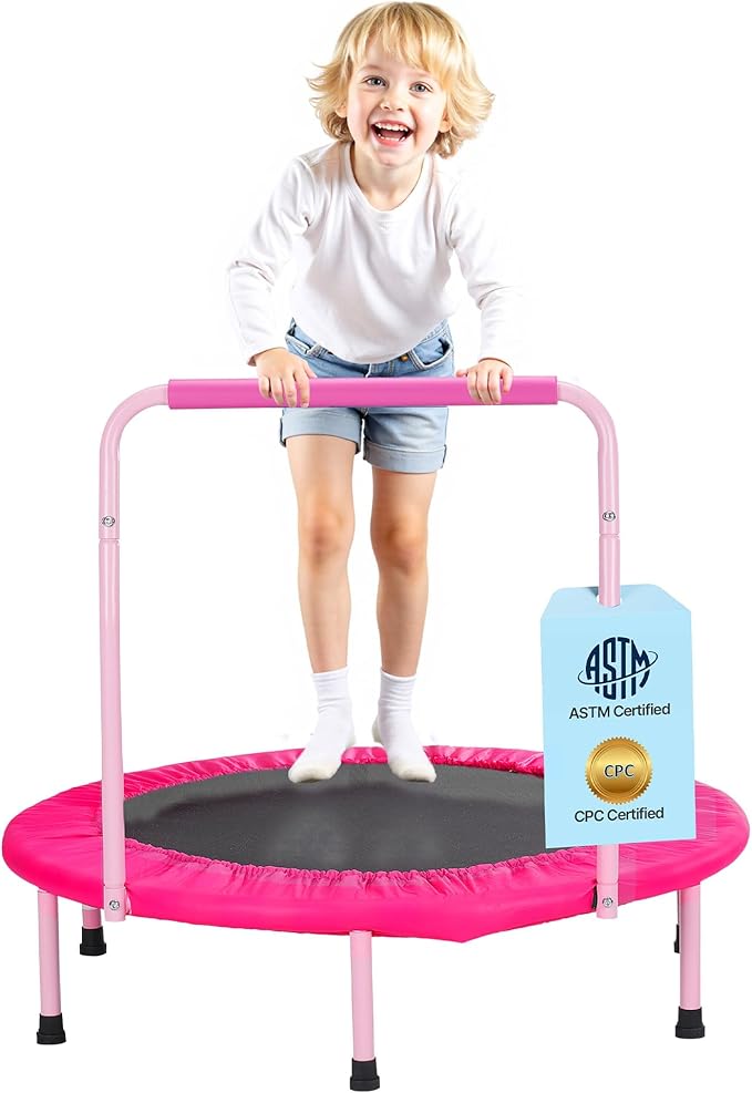 VEVOR 3FT Trampoline 36" Indoor/Outdoor for Toddlers, Foldable Mini Baby With Foam Handle