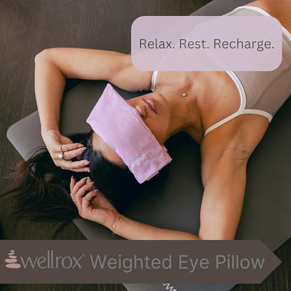 Weighted Eye Pillow - Flaxseeds & Lavender Eye Pillow Weighted for Restorative Yoga, Meditation &