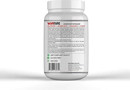 Warfare 2 lbs Advanced Whey Protein Blend 22g Protein per Serving Amazing Flavors (2 lbs, Chocolate