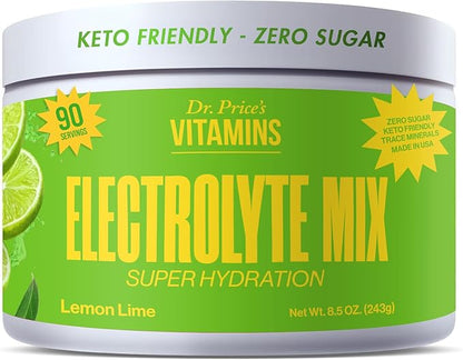 Dr. Price’s Electrolyte Mix | Sugar-Free Hydration Powder with 72+ Trace Minerals | No Sugar