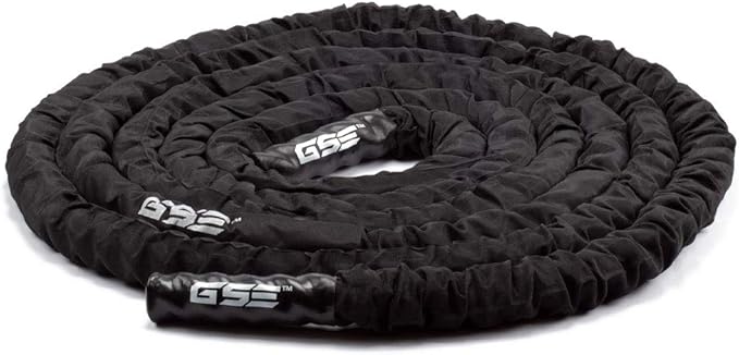 GSE Games & Sports Expert Gym Battle Rope, Heavy-Duty Workout Ropes for Indoor & Outdoor Workout