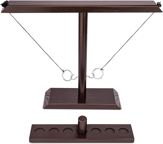 DreamToyz Ring Toss Games for Adults, Yard Games, Patio Decor, Outdoor Indoor Games, Wooden Hook