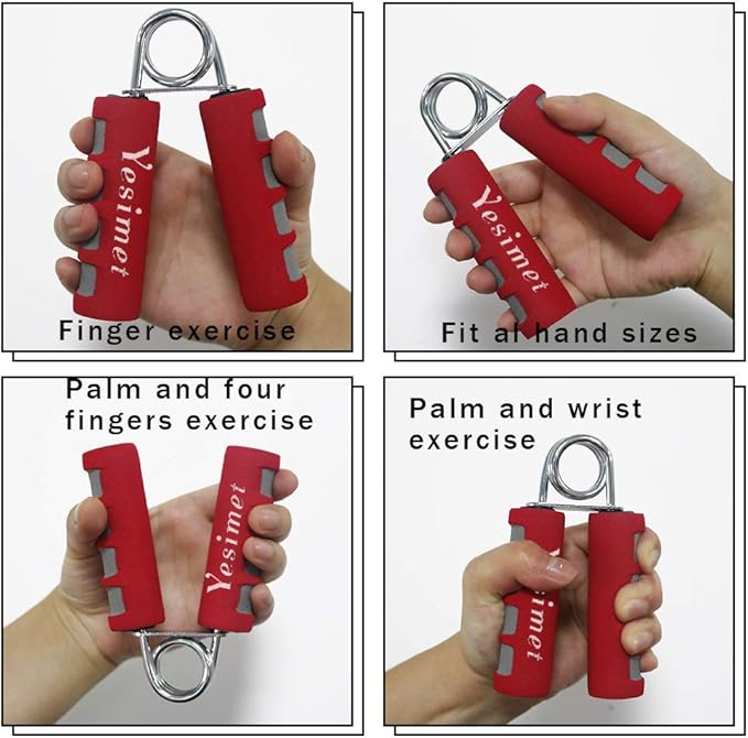 2 Pack Hand Grip Strengthener Set, Forearm Exerciser, Finger Gripper, Grip Strength Trainer, Hand