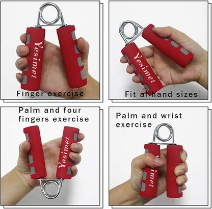 2 Pack Hand Grip Strengthener Set, Forearm Exerciser, Finger Gripper, Grip Strength Trainer, Hand