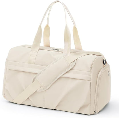 Gym Bag for Women Men with Shoe Compartment, Sport Duffel Bag, Waterproof Travel Weekender