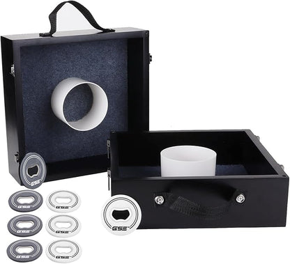 GSE Games & Sports Expert Premium Wood Washer Toss Game Set with 8 Washers with Bottle Opener for