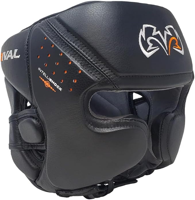 RIVAL Boxing RHG10 Intelli-Shock Headgear, D3O Front and Side Padding, Hook and Loop Back