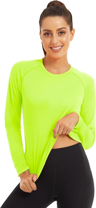MAGCOMSEN Women's 2 Pack Long Sleeve Shirts UPF 50+ Sun Protection Quick Dry Swim Shirt for Rash