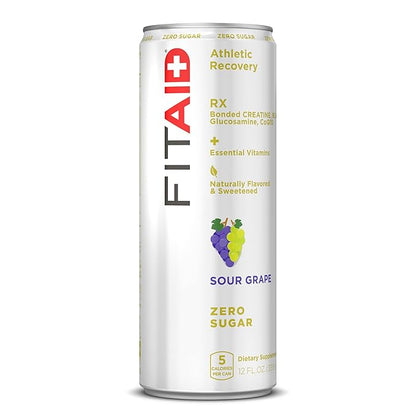 FITAID RX Zero, Creatine Monohydrate, 5 Calories, Keto-Friendly Post-Workout Recovery Drink, BCAAs
