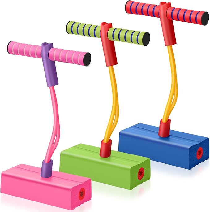 3 Pcs Pogo Stick Foam Jumper Toy Foam Pogo Fun and Safe Jumping Stick for Teens Adults Outdoor