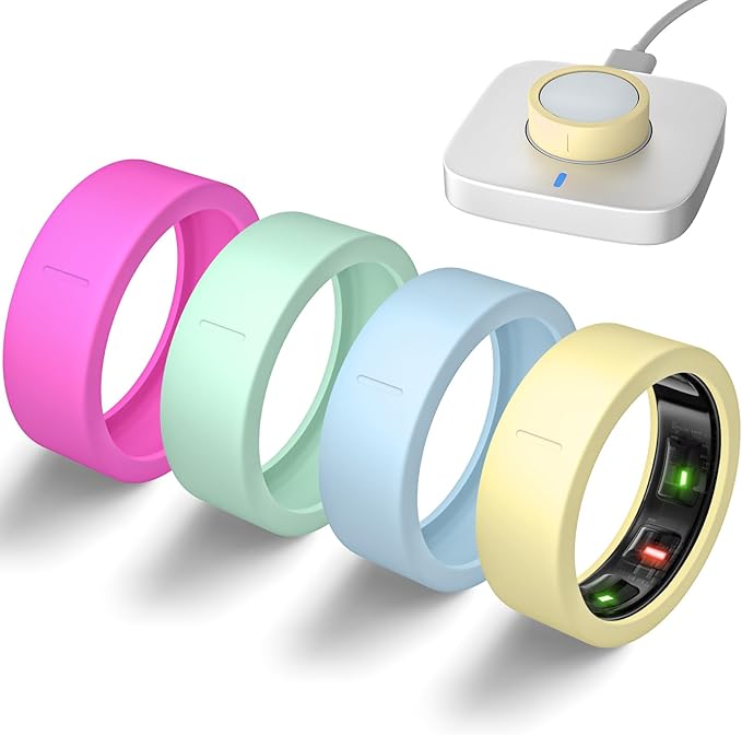 Ultra-Thin Covers Compatible with Oura Ring Gen 4/Oura Gen 3 Cover, Anti-Scratch Elastic Silicone