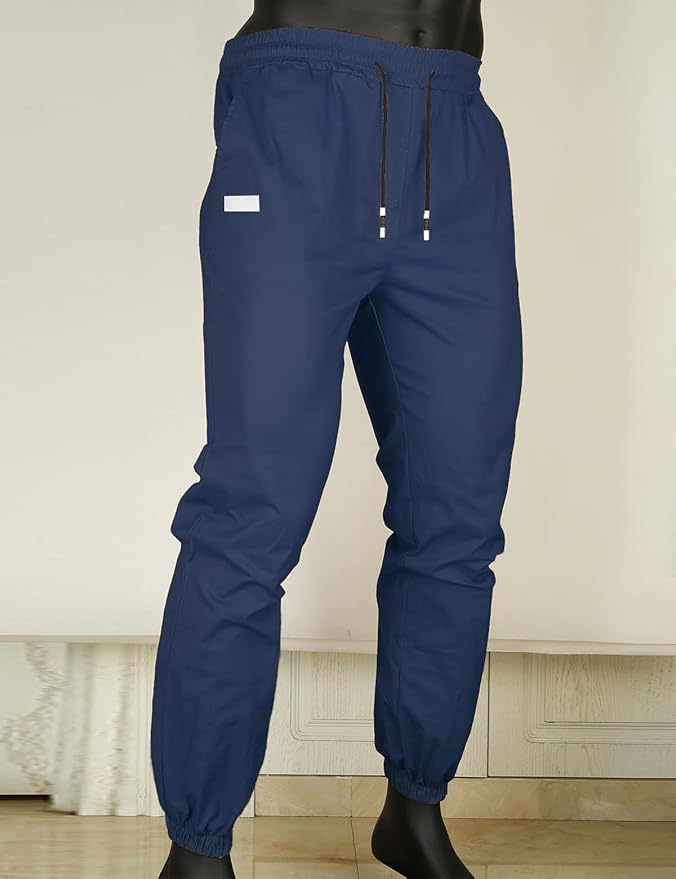 Men Joggers Chino Cargo Pants Hiking Outdoor Recreation Pants Twill Fitness Track Jogging Pants