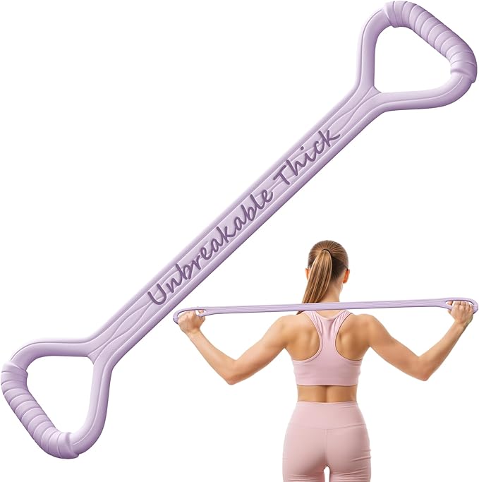 Figure 8 Fitness Resistance Bands with Handles, 20-60lb Adjustable Elastic Excercise Band, Non-Slip
