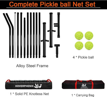 Pickleball Net for Driveway, Portable Pickleball Net System with Regualtion Size 22FT Pickle Ball