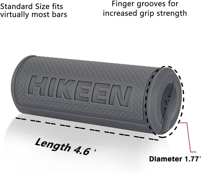 Hikeen Thick Bar Dumbbell Grips,Non Slip Hard Rubber Barbell Grips,Grips for Weight Lifting, Muscle