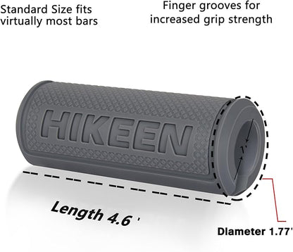 Hikeen Thick Bar Dumbbell Grips,Non Slip Hard Rubber Barbell Grips,Grips for Weight Lifting, Muscle