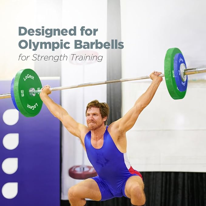 LoGest Olympic Change Weight Plates Set - For Weightlifting, Powerlifting or Gymnastics - 8-Piece