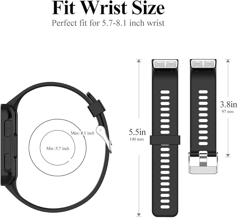 Compatible with Garmin Forerunner 35 Band,Solf Silicone Replacement Bands for Garmin Forerunner 35