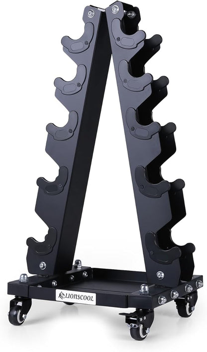 LIONSCOOL Premium Solid Steel Dumbbell Rack Stand Only, A-Frame Portable Weight Storage Organizer