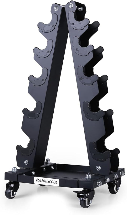 LIONSCOOL Premium Solid Steel Dumbbell Rack Stand Only, A-Frame Portable Weight Storage Organizer