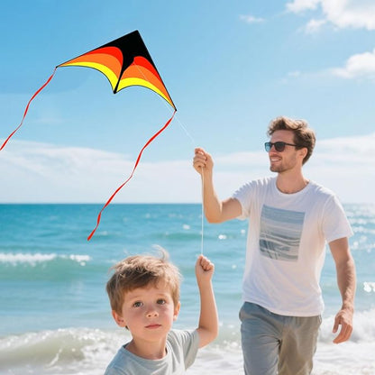 Mint's Colorful Life 3 Pack Delta Kite Set for Kids & Adults, Easy to Fly Large Kites for