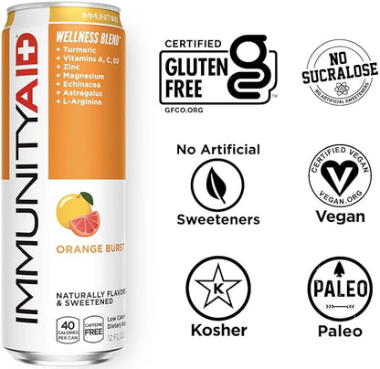 LIFEAID ImmunityAid Support Blend Echinacea, Zinc, Astragalus and Vitamin C No Artificial Flavors