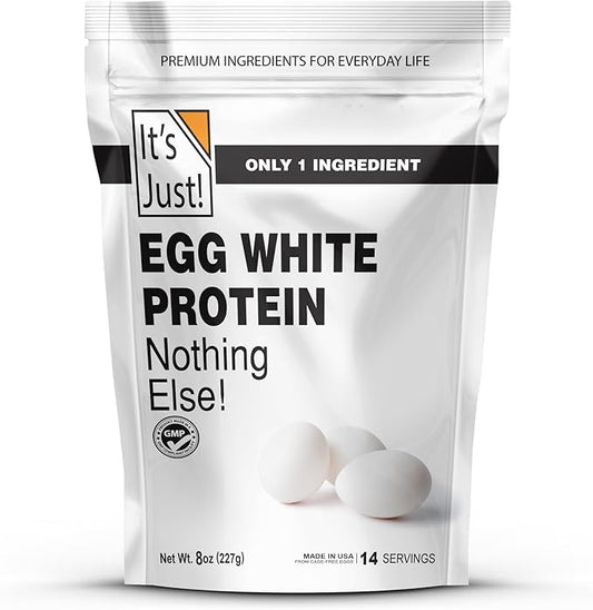 It's Just! - Egg White Protein Powder, Made in USA from Cage-Free Eggs, Dried Egg Whites