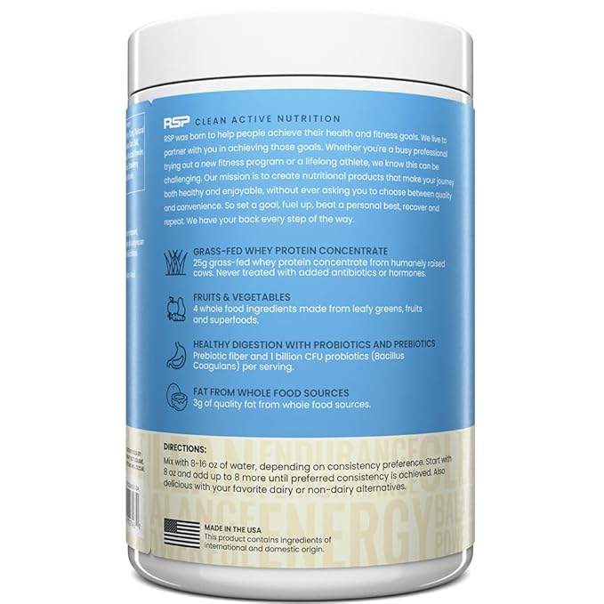 TrueFit Gut Healthy Protein Powder, Grass-Fed Whey Meal Replacement Shake with Prebiotics