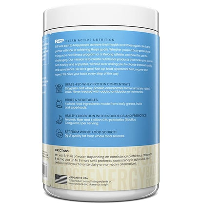 TrueFit Gut Healthy Protein Powder, Grass-Fed Whey Meal Replacement Shake with Prebiotics