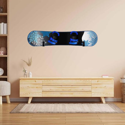 Snowboard Wall Mount & Skateboard Display Rack - Horizontal Hanger Clips for Snowboards