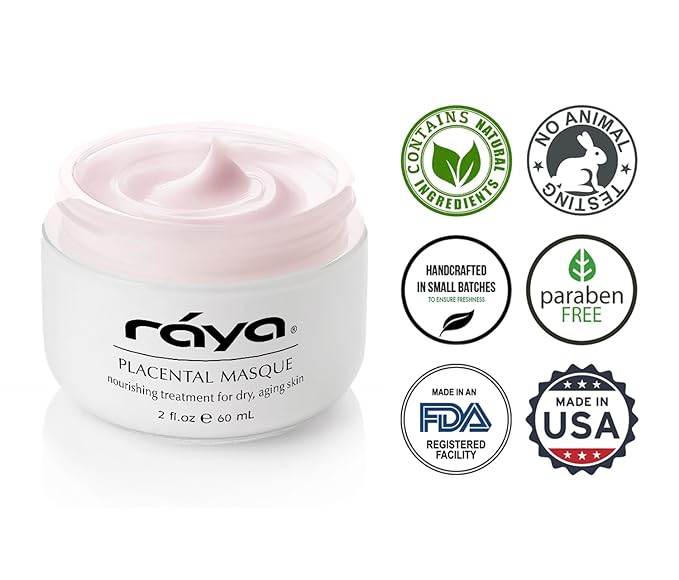 Raya Placental Masque (606) | Nourishing Facial Treatment Mask for Dry or Aging Skin | Revitalizes