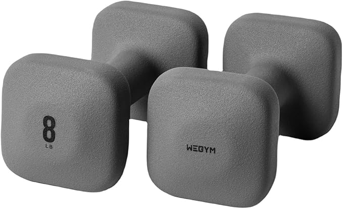 SafeGrip Dumbbells, Anti-Slip, Anti-Roll, Thick Handles, Free Weights, Square Dumbbells for Secure