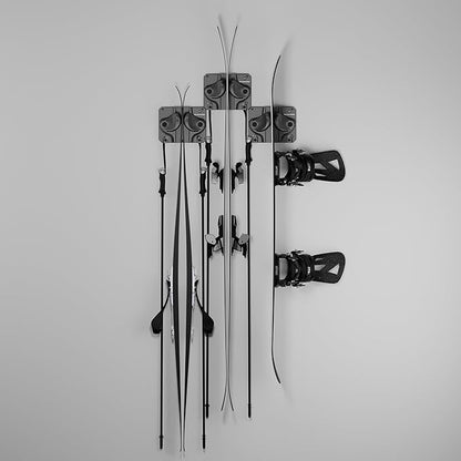Ultimate Ski & Snowboard Wall Rack | Secure, Non-Slip Storage | Fits Any Ski/Board | Garage