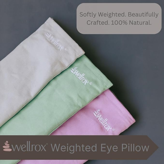 Weighted Eye Pillow - Flaxseeds & Lavender Eye Pillow Weighted for Restorative Yoga, Meditation &