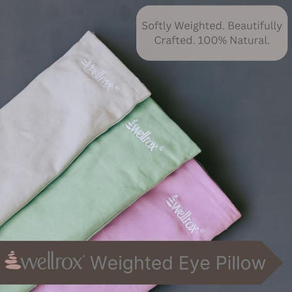 Weighted Eye Pillow - Flaxseeds & Lavender Eye Pillow Weighted for Restorative Yoga, Meditation &