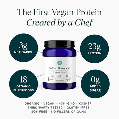 Ora Organic Vegan Protein Powder - 23g Plant Protein for Women and Men - Chocolate Flavor 20
